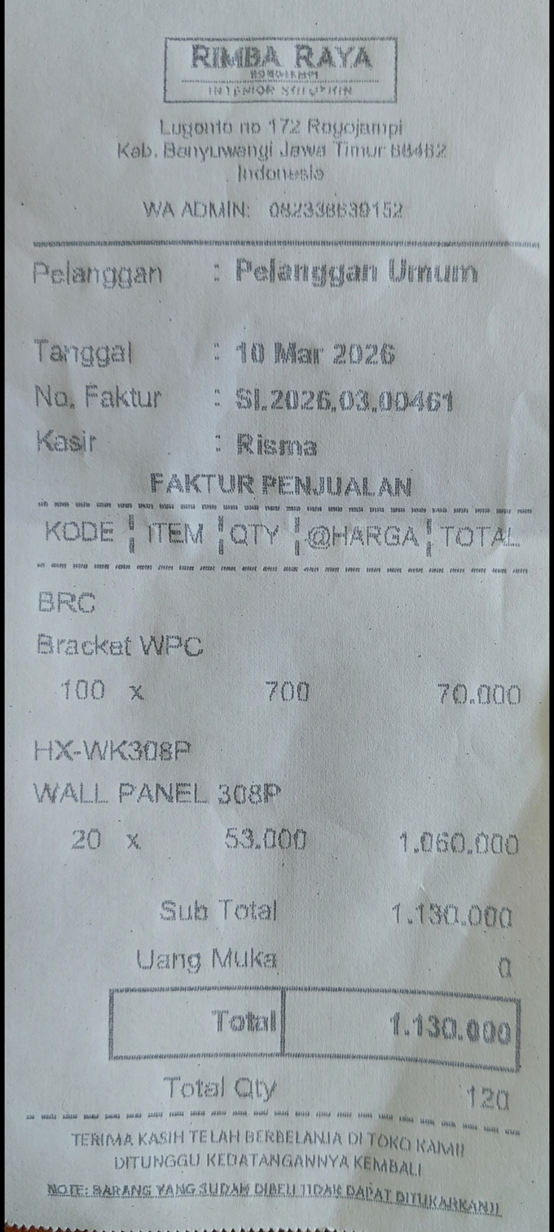 Bukti Kuitansi