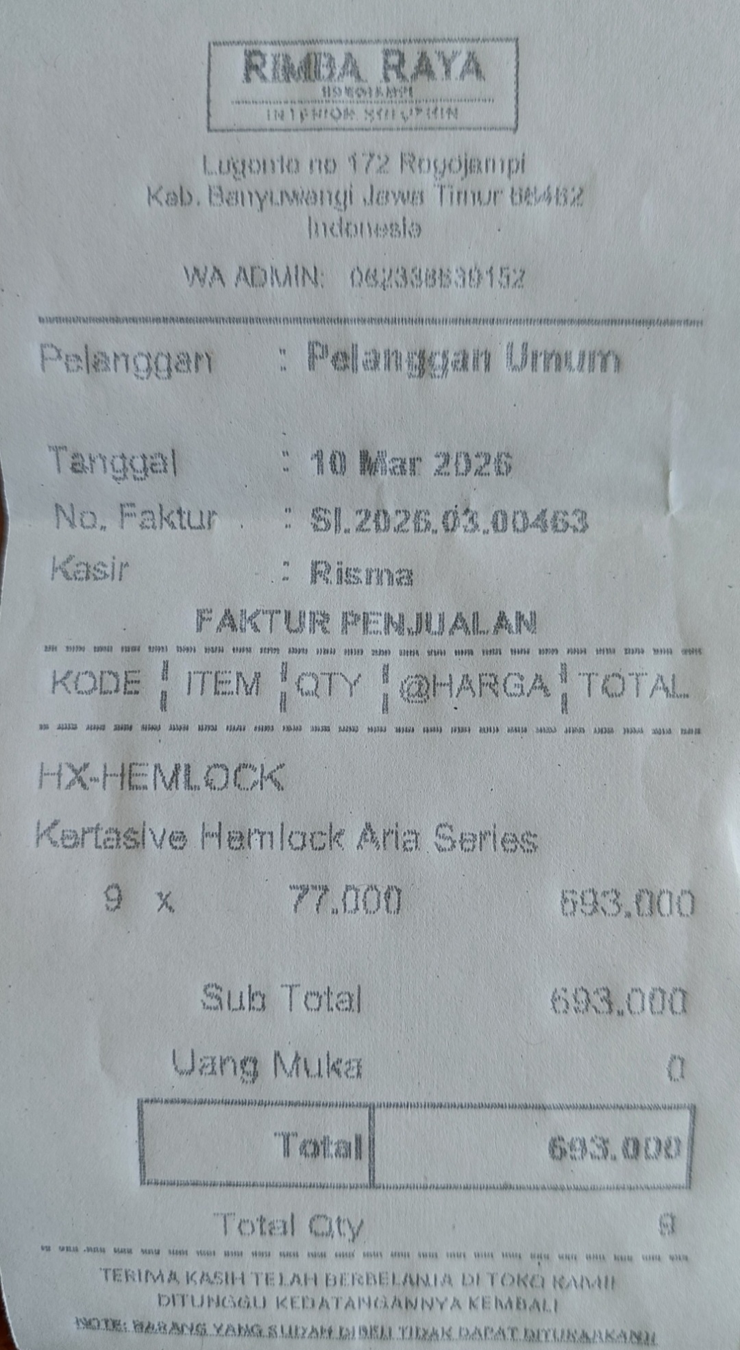 Bukti Kuitansi