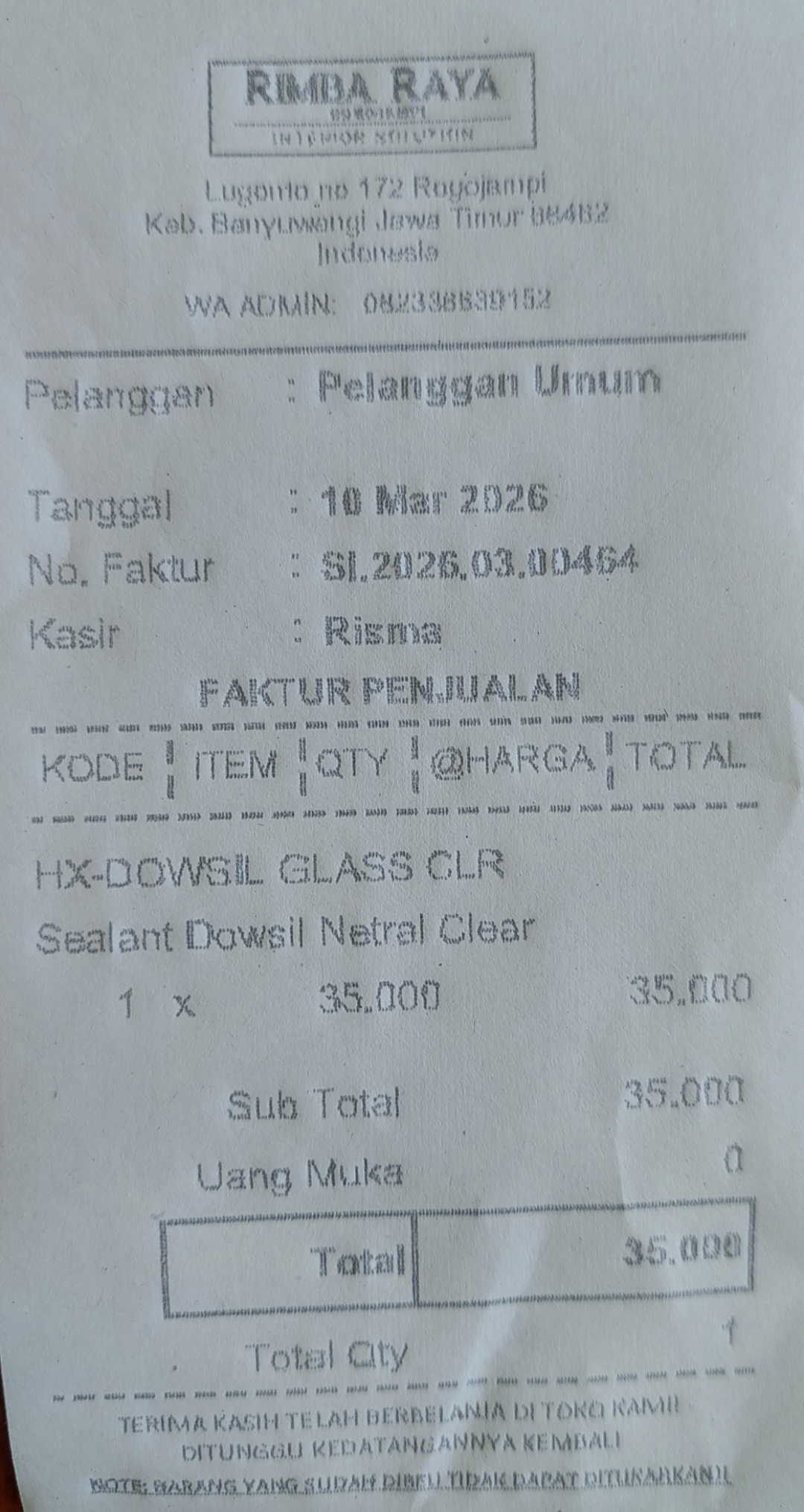 Bukti Kuitansi