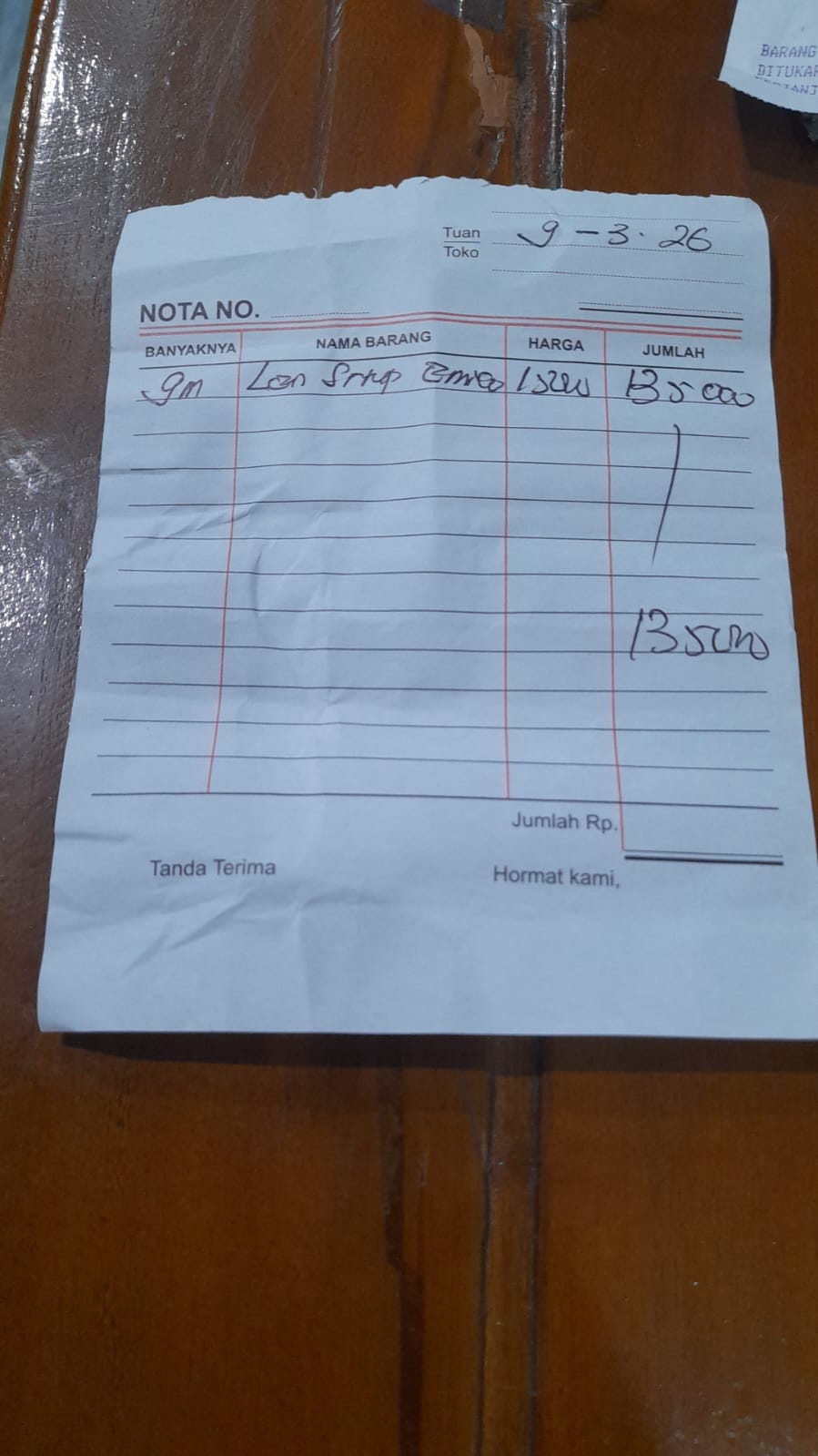 Bukti Kuitansi