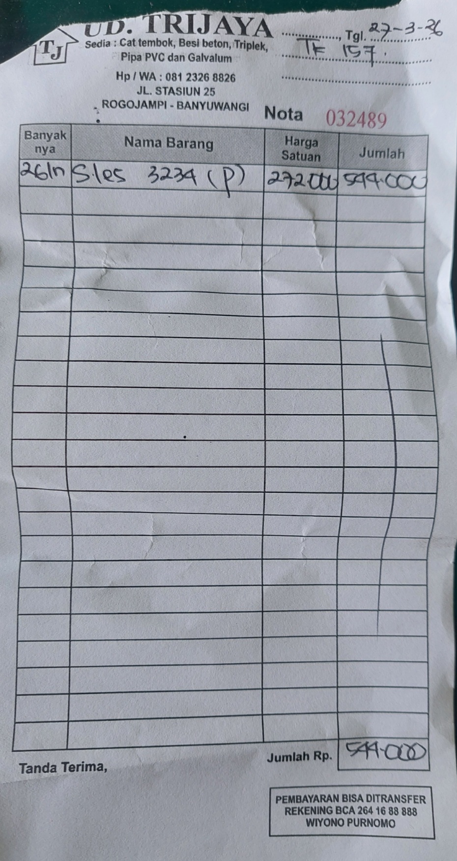 Bukti Kuitansi