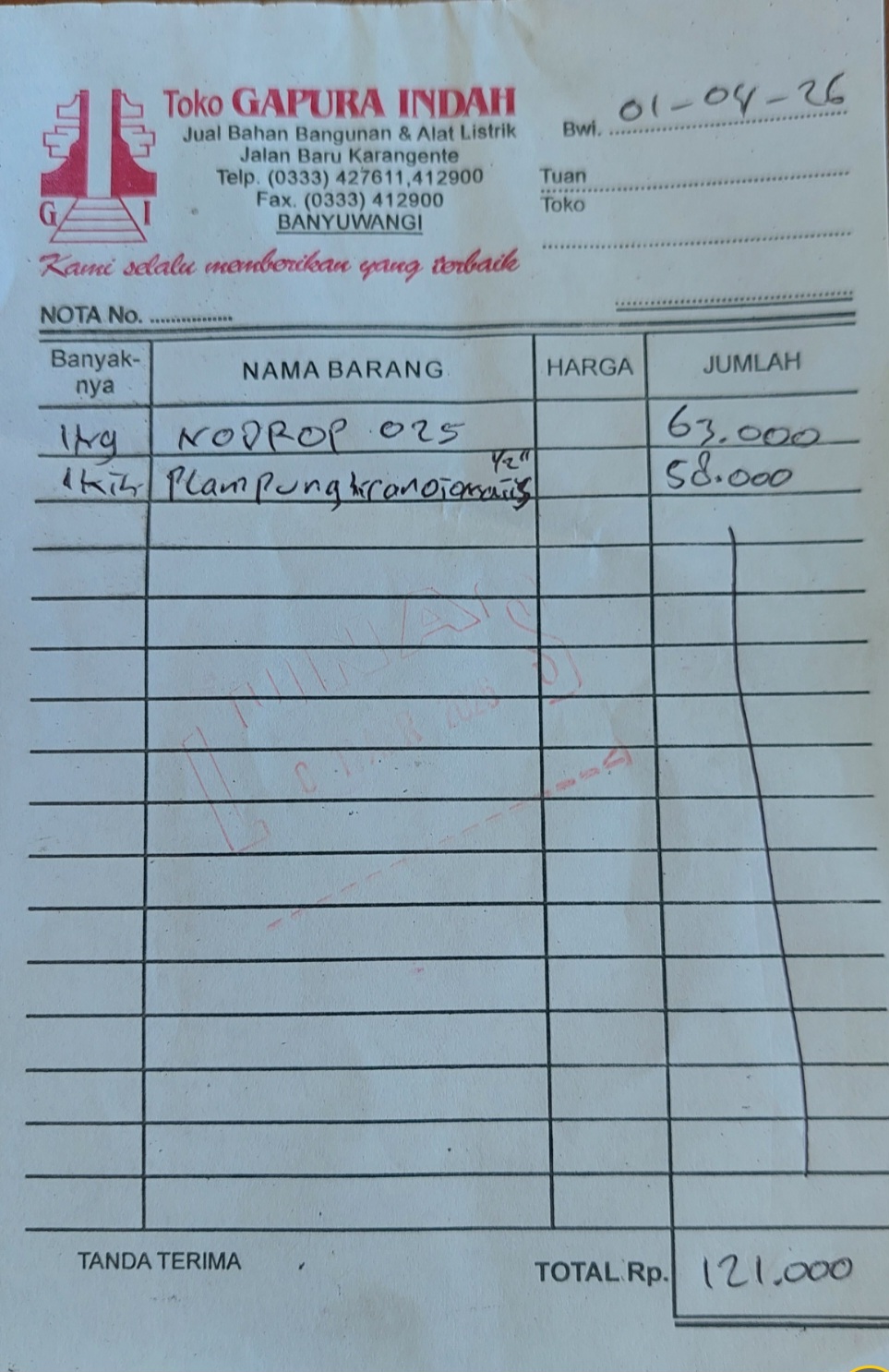 Bukti Kuitansi