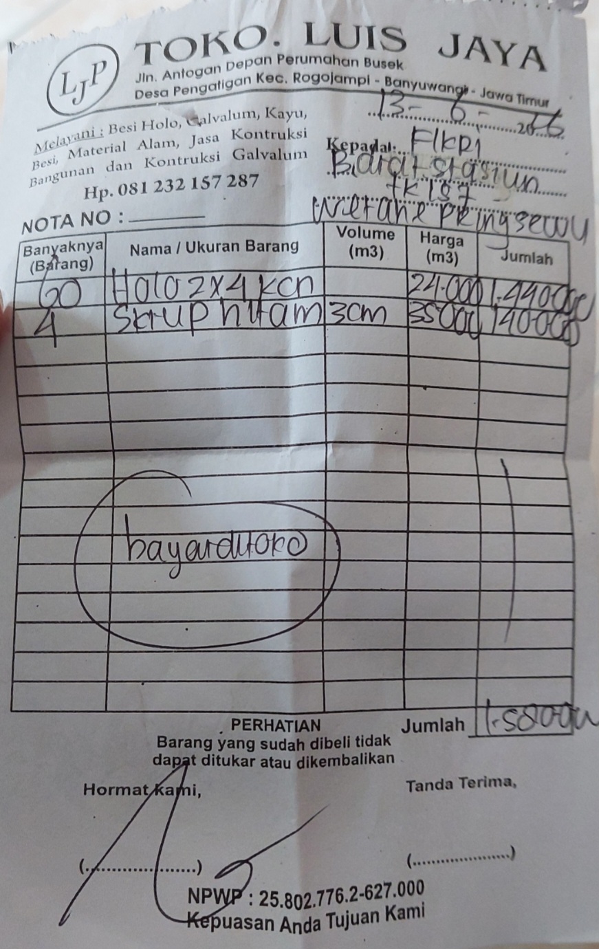 Bukti Kuitansi