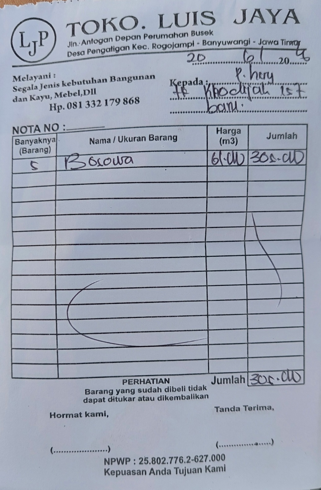 Bukti Kuitansi
