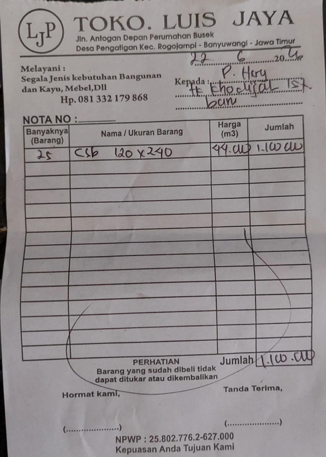 Bukti Kuitansi