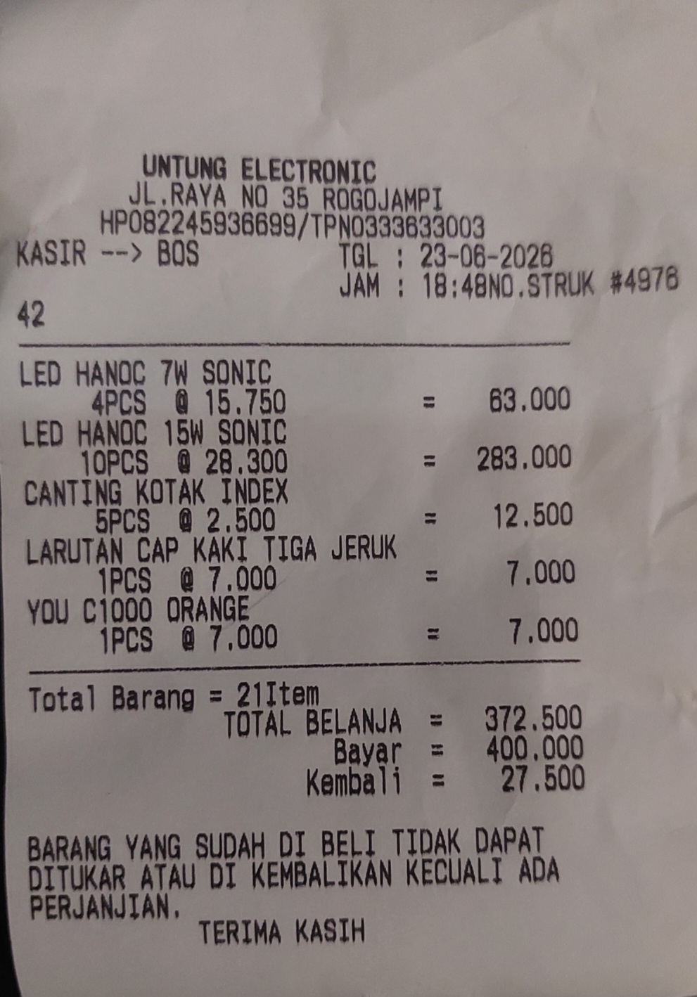 Bukti Kuitansi