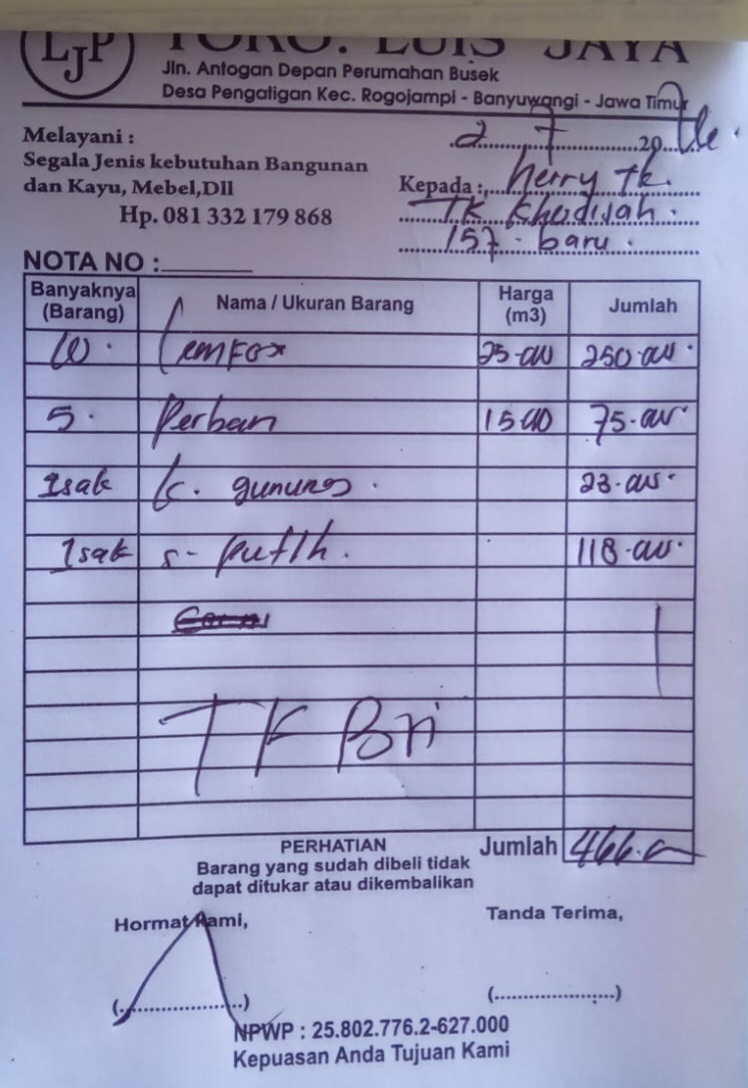 Bukti Kuitansi