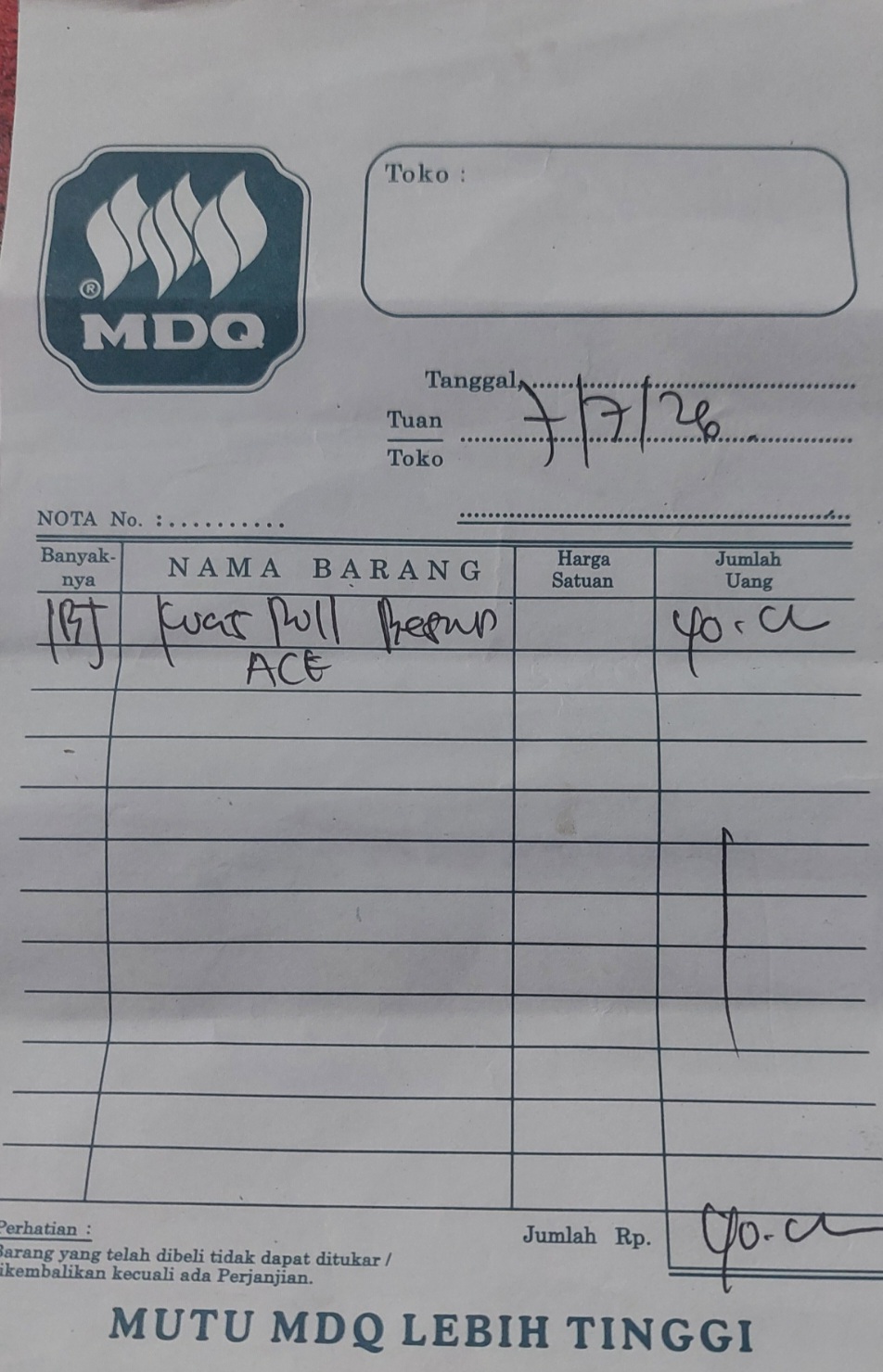Bukti Kuitansi
